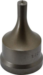 Cleveland Steel Tool - 3/8 Inch Diameter Round Ironworker Punch - 1-17/32 Inch Body Diameter, 1-11/16 Inch Head Diameter, 2-11/16 Inch Overall Length - USA Tool & Supply