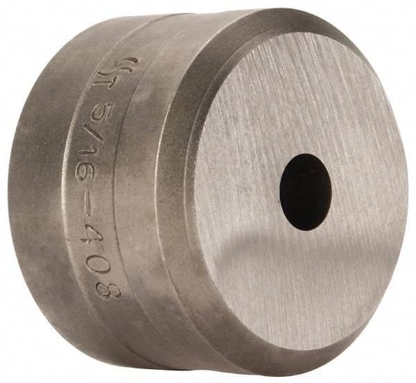 Cleveland Steel Tool - 5/16 Inch Diameter Round Ironworker Die - 1-1/2 Inch Head Diameter, 1 Inch Head Height - USA Tool & Supply