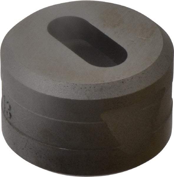 Cleveland Steel Tool - 1-3/32 Inch Long x 15/32 Inch Wide Oblong Ironworker Die - 1-13/16 Inch Head Diameter, 1-1/8 Inch Head Height - USA Tool & Supply