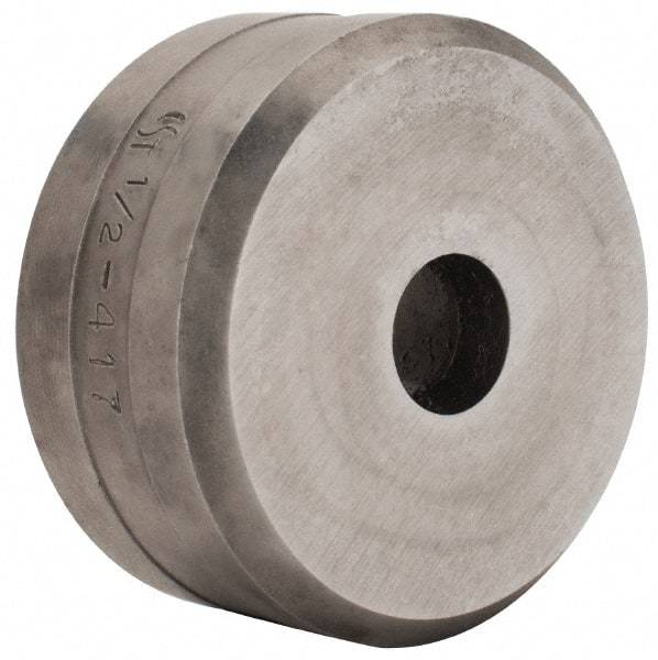 Cleveland Steel Tool - 1/2 Inch Diameter Round Ironworker Die - 2 Inch Head Diameter, 1 Inch Head Height - USA Tool & Supply