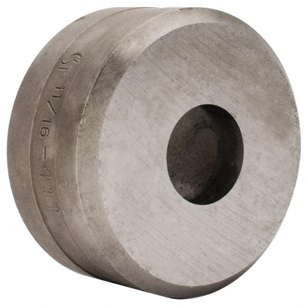 Cleveland Steel Tool - 11/16 Inch Diameter Round Ironworker Die - 2 Inch Head Diameter, 1 Inch Head Height - USA Tool & Supply