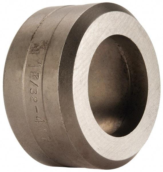 Cleveland Steel Tool - 1-7/32 Inch Diameter Round Ironworker Die - 2 Inch Head Diameter, 1 Inch Head Height - USA Tool & Supply