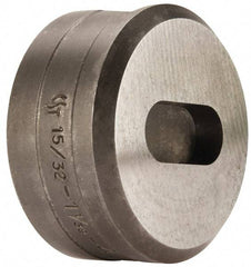 Cleveland Steel Tool - 1-1/32 Inch Long x 15/32 Inch Wide Oblong Ironworker Die - 2 Inch Head Diameter, 1 Inch Head Height - USA Tool & Supply