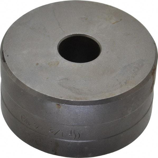 Cleveland Steel Tool - 1/2 Inch Diameter Round Ironworker Die - 2-3/8 Inch Head Diameter, 1-1/4 Inch Head Height - USA Tool & Supply