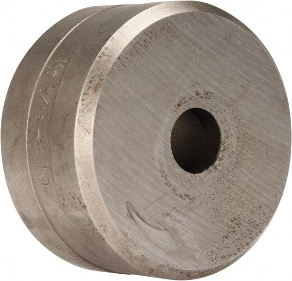 Cleveland Steel Tool - 9/16 Inch Diameter Round Ironworker Die - 2-3/8 Inch Head Diameter, 1-1/4 Inch Head Height - USA Tool & Supply