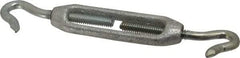 Made in USA - 74 Lb Load Limit, 1/4" Thread Diam, 2-1/4" Take Up, Malleable Iron Hook & Hook Turnbuckle - 2-5/16" Body Length, 11/64" Neck Length, 5-1/2" Closed Length - USA Tool & Supply