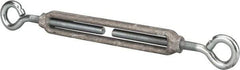 Made in USA - 144 Lb Load Limit, 3/8" Thread Diam, 2-7/8" Take Up, Aluminum Eye & Eye Turnbuckle - 6-7/8" Body Length, 1/4" Neck Length, 11-3/8" Closed Length - USA Tool & Supply