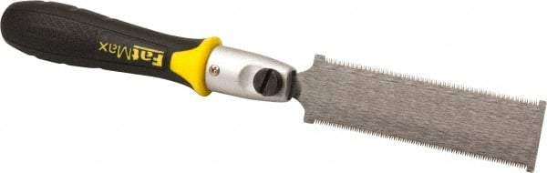 Stanley - 6" Steel Blade Flush Cut Saw - Plastic Handle, Round, 13-5/8" OAL - USA Tool & Supply