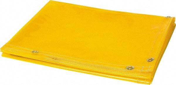 Steiner - 6' High x 6' Wide x 14mm Thick Vinyl Welding Curtain - Yellow, Grommet - USA Tool & Supply