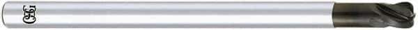 OSG - 1/8", 4 Flute, Single End, Solid Carbide, 0.031" Corner Radius End Mill - 3" OAL, 30° Helix, Right Hand Flute, 1/8" LOC, Right Hand Cut, - USA Tool & Supply