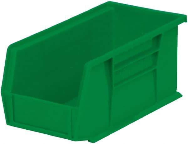 Akro-Mils - 30 Lb. Load Capacity, 10-7/8" Deep, Green Polymer Hopper Stacking Bin - 5" High x 5-1/2" Wide x 10-7/8" Long - USA Tool & Supply