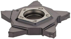 Iscar - PENTA24N196 IC908 Grade, 0.0772" Cutting Width, Carbide Cutoff Insert - Neutral Lead Angle, 0.0059" Cnr Rad, TiAlN Coated - USA Tool & Supply