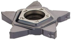 Iscar - 24N239J015PENTA J Grade IC908, 2.39mm Cutting Width Carbide Grooving Insert - 5mm Max Depth of Cut, Neutral, 0.15mm Corner Radius, TiAlN Finish - USA Tool & Supply