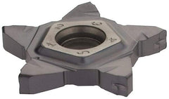 Iscar - PENTA24N300 IC908 Grade, 0.1181" Cutting Width, Carbide Cutoff Insert - Neutral Lead Angle, 0.0157" Cnr Rad, TiAlN Coated - USA Tool & Supply