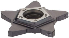 Iscar - 24N200J020PENTA J Grade IC908, 2mm Cutting Width Carbide Grooving Insert - 6mm Max Depth of Cut, Neutral, 0.2mm Corner Radius, TiAlN Finish - USA Tool & Supply