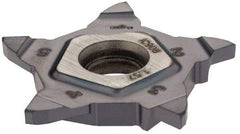 Iscar - 24N157020PENTA Grade IC908, 1/16" Cutting Width Carbide Grooving Insert - 0.118" Max Depth of Cut, Right Hand, 0.008" Corner Radius, TiAlN Finish - USA Tool & Supply