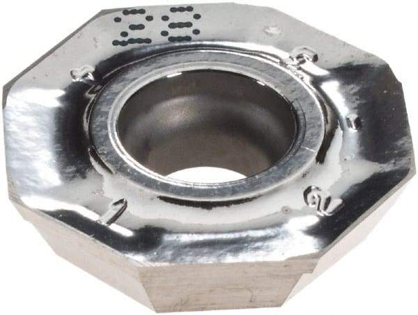 Iscar - OFCR07T3 P Grade IC28 Carbide Milling Insert - Uncoated, 0.185" Thick, 18.5mm Inscribed Circle, 0.6mm Corner Radius - USA Tool & Supply