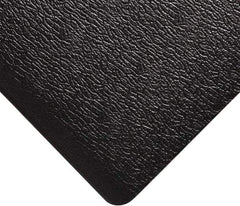 Wearwell - 5' Long x 3' Wide, Dry Environment, Anti-Fatigue Matting - Black, Vinyl with Vinyl Sponge Base, Rounded on 4 Sides - USA Tool & Supply