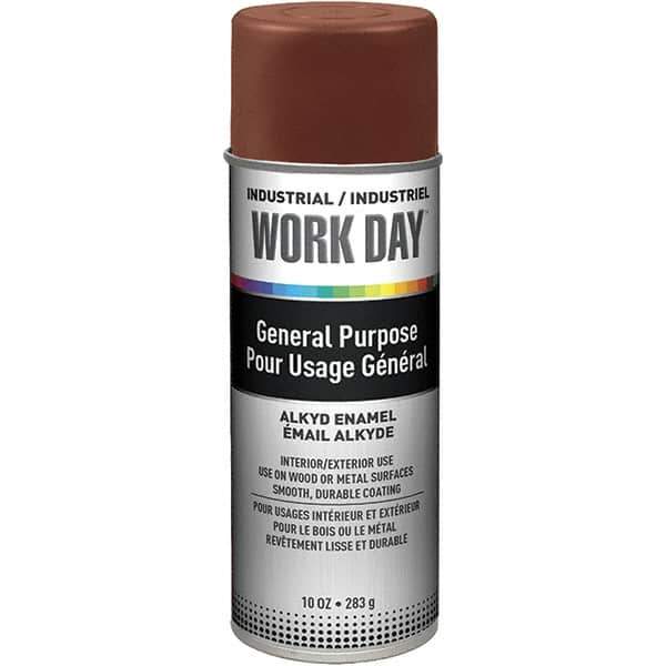 Krylon - Brown, Gloss, Enamel Spray Paint - 9 to 13 Sq Ft per Can, 10 oz Container, Use on Ceramics, Glass, Metal, Plaster, Wood - USA Tool & Supply