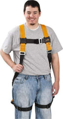 Miller - 400 Lb Capacity, Size Universal, Full Body Safety Harness - Polyester, Mating Leg Strap, Mating Chest Strap, Orange - USA Tool & Supply