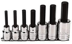 Proto - 7 Piece 1/2" Drive Inch Hex Bit Socket Set - 1/4 to 5/8" Hex - USA Tool & Supply