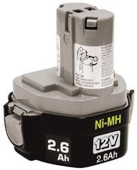 Makita - 12 Volt NiMH Power Tool Battery - 2.6 Ahr Capacity, 1 hr Charge Time, Series Mforce - USA Tool & Supply