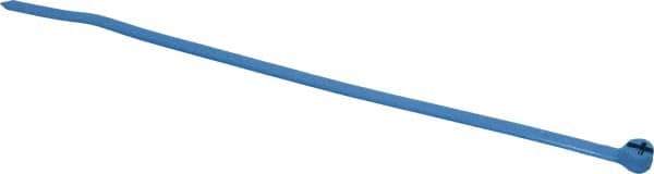 Thomas & Betts - 7.31" Long Blue Nylon Standard Cable Tie - 50 Lb Tensile Strength, 1.22mm Thick, 44.45mm Max Bundle Diam - USA Tool & Supply