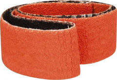 Norton - 3/4" Wide x 18" OAL, 80 Grit, Ceramic Abrasive Belt - Ceramic, Medium, Coated, Y Weighted Cloth Backing, Series R980 - USA Tool & Supply