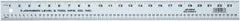 Johnson Level & Tool - 48" Long, 1/8, 1/16" and 2mm Graduation, Aluminum Rule - English/Metric Graduation Style, Gray, Anodized Finish - USA Tool & Supply