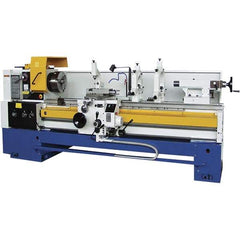 Summit - 28-1/2" Swing, 80" Between Centers, 120 Volt, Triple Phase Toolroom Lathe - 6MT Taper, 15 hp, 20 to 1,250 RPM, 4-1/8" Bore Diam, 48" Deep x 70" High x 156" Long - USA Tool & Supply