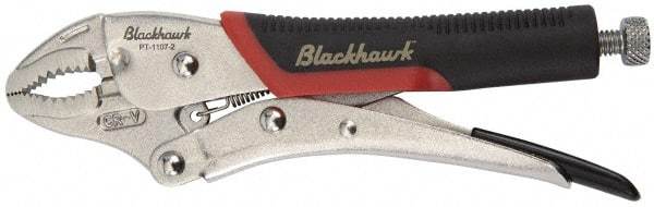 Blackhawk by Proto - 7-1/4" OAL Curved Jaw Locking Pliers - 1-19/64" Jaw Width, 7/16" Jaw Depth, Standard Handle - USA Tool & Supply