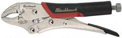 Blackhawk by Proto - 7-1/4" OAL Curved Jaw Locking Pliers - 1-19/64" Jaw Width, 7/16" Jaw Depth, Standard Handle - USA Tool & Supply