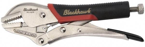 Blackhawk by Proto - 7-5/16" OAL Flat Jaw Locking Pliers - 1-25/32" Jaw Width, 5/8" Jaw Depth, Standard Handle - USA Tool & Supply