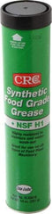 CRC - 14 oz Cartridge Synthetic High Temperature Grease - Clear/Yellow, Extreme Pressure, Food Grade & High/Low Temperature, 400°F Max Temp, NLGIG 2, - USA Tool & Supply
