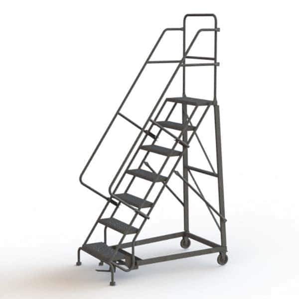 TRI-ARC - Rolling & Wall Mounted Ladders & Platforms Type: Rolling Warehouse Ladder Style: Rolling Safety Ladder - USA Tool & Supply