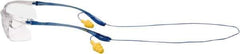 3M - Clear Lenses, Framed Safety Glasses - Scratch Resistant, Clear Polycarbonate Frame, Adjustable Temples, Size Universal, Over the Glasses - USA Tool & Supply