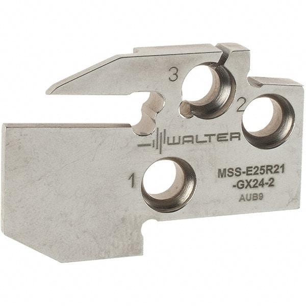 Walter - Right Hand Cut, Single End Indexable Cut-Off Blade - 0.827" Max Depth of Cut, MSS-E Blade - USA Tool & Supply