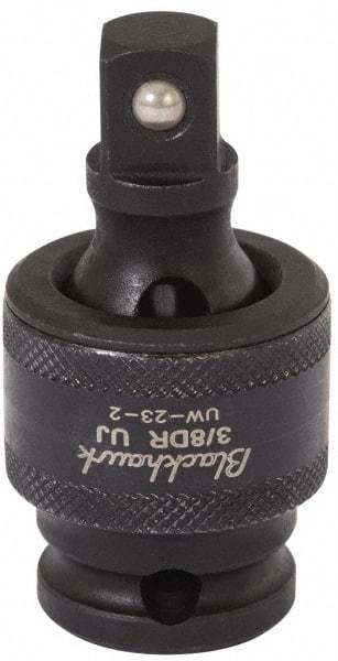 Blackhawk by Proto - 3/8" Drive 3" Standard Universal Impact Socket - 6 Points, 4-5/8" OAL - USA Tool & Supply