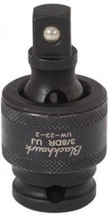 Blackhawk by Proto - 3/8" Drive 3" Standard Universal Impact Socket - 6 Points, 4-5/8" OAL - USA Tool & Supply
