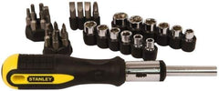 Stanley - 29 Piece Hex, Phillips, Slotted & Torx Screwdriver Set - Bit Sizes: Hex Inch 1/8 & 5/32, Philips #1 to #3, Nut Driver 1/4, 5/16, 11/32, 3/8, 7/16 & 1/2, Torx T10, T15, T20, T25 & T27, Tip Thickness: 1/4 & 9/32 - USA Tool & Supply