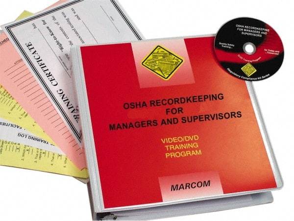 Marcom - OSHA Recordkeeping for Managers and Supervisors, Multimedia Training Kit - 20 Minute Run Time DVD, English and Spanish - USA Tool & Supply