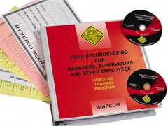 Marcom - OSHA Recordkeeping for Managers, Supervisors and Employees, Multimedia Training Kit - 37 Minute Run Time DVD, English and Spanish - USA Tool & Supply