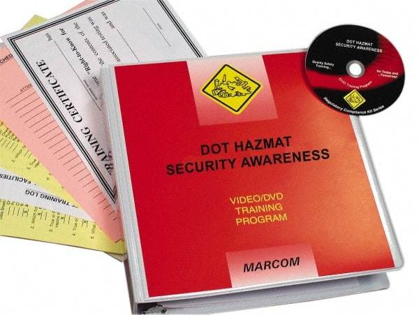 Marcom - DOT HazMat Security Awareness, Multimedia Training Kit - 13 Minute Run Time DVD, English and Spanish - USA Tool & Supply