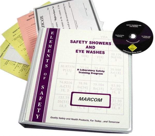 Marcom - Safety Showers and Eye Washes in the Laboratory, Multimedia Training Kit - DVD, English - USA Tool & Supply