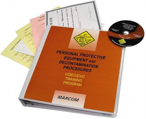 Marcom - Personal Protective Equipment & Decontamination Procedures, Multimedia Training Kit - 21 min Run Time DVD, English & Spanish - USA Tool & Supply