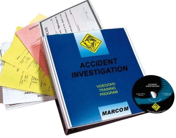 Marcom - Accident Investigation, Multimedia Training Kit - 13 Minute Run Time DVD, English and Spanish - USA Tool & Supply