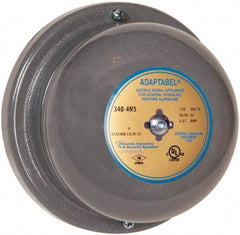 Edwards Signaling - 4" Diam, 24 VAC Bell - 0.31 Amps, 88 Decibles at 10', Vibrating, Waterproof - USA Tool & Supply