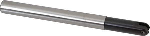 LMT - 3/4" Cut Diam, 2.36" Max Depth of Cut, 3/4" Shank Diam, 8.27" OAL, Indexable Ball Nose End Mill - 2.36" Head Length, Straight Shank, EBG-R Toolholder, WPR 0750 Insert - USA Tool & Supply