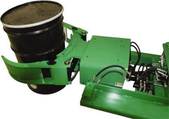 Valley Craft - 2,000 Lb Load Capacity, 30, 55 & 85 Gal Forklift Drum Rotator - Steel Wheels - USA Tool & Supply