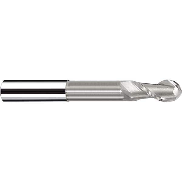 Fraisa - 1/2" Diam, 1/2" LOC, 2 Flute Solid Carbide Ball End Mill - USA Tool & Supply